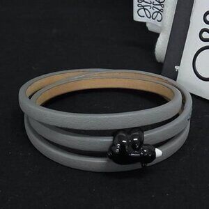 Loewe Suna Fujita Collaboration Leather Bear 3 Strands Bracelet